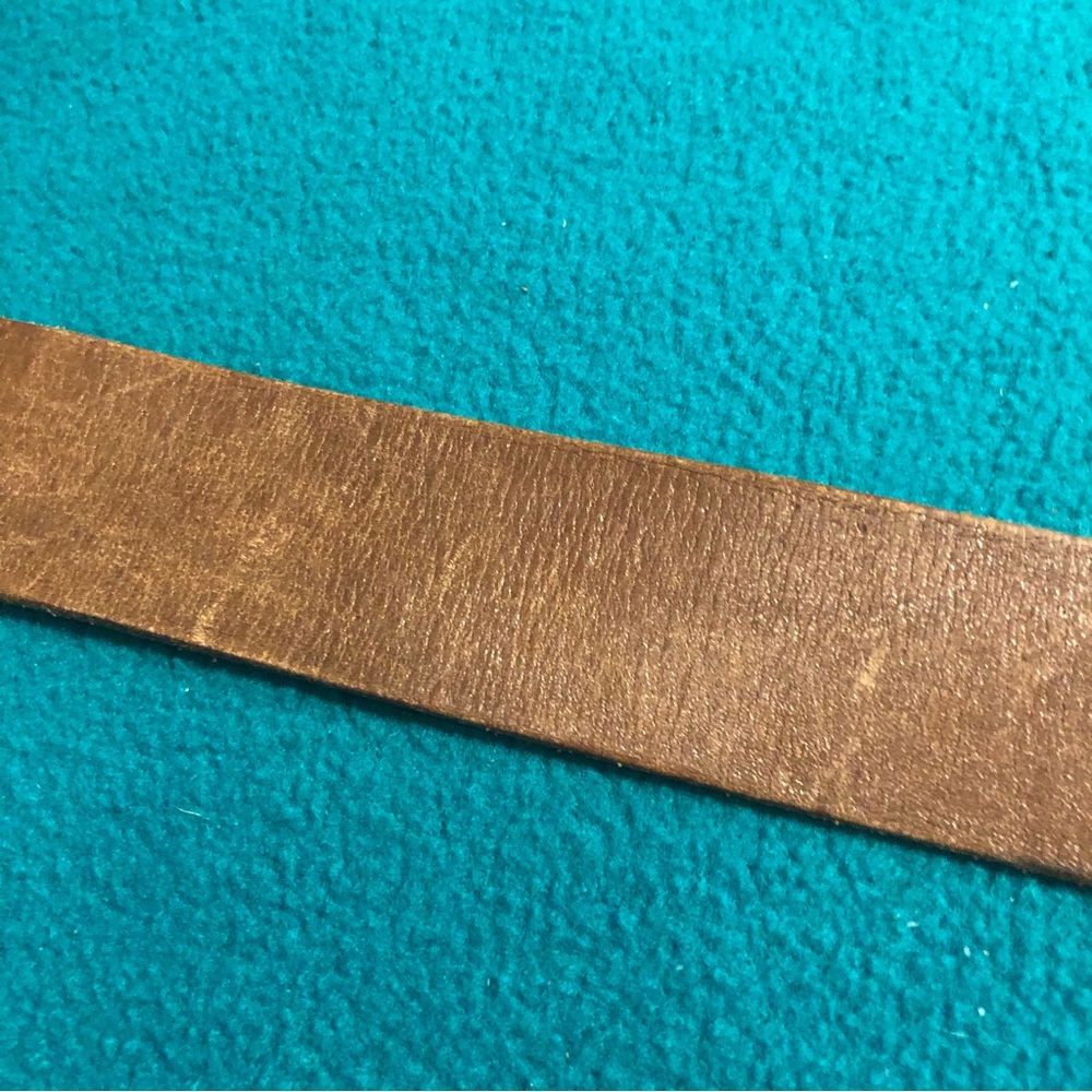Vintage Fossil Belt w Floral Enameled Buckle Sz S - Picture 5 of 11